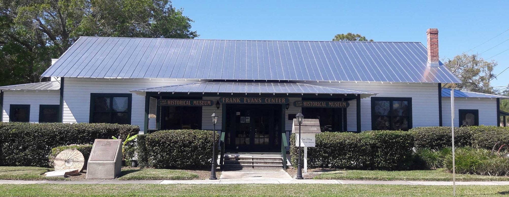 outdoor shot of lake mary museum building